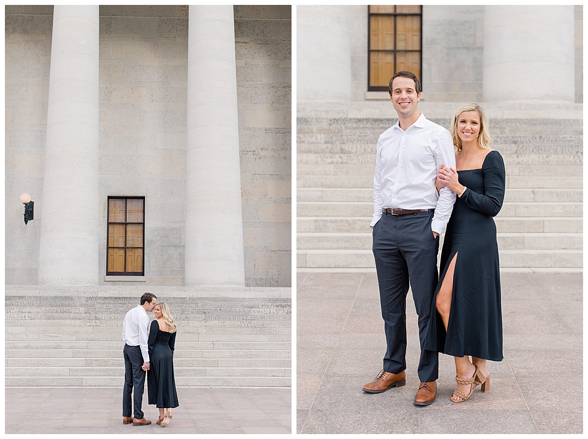 Engagement session at Capital Square in Columbus, Ohio taken by Ashleigh Grzybowski an Ohio wedding photographer