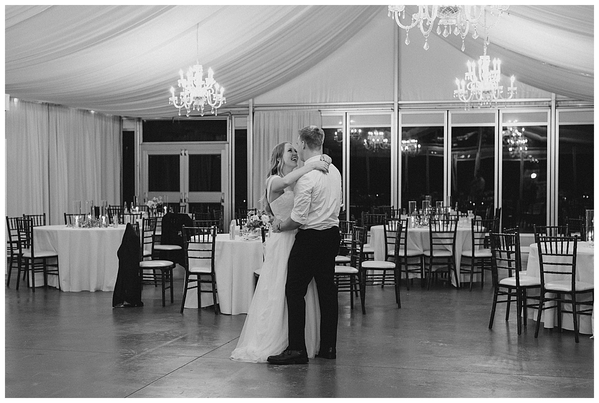 Bride and Groom planned for last dance in wedding timeline at Beverly Mansion wedding in Columbus, Ohio taken by Ohio Wedding Photographer Ashleigh Grzybowski