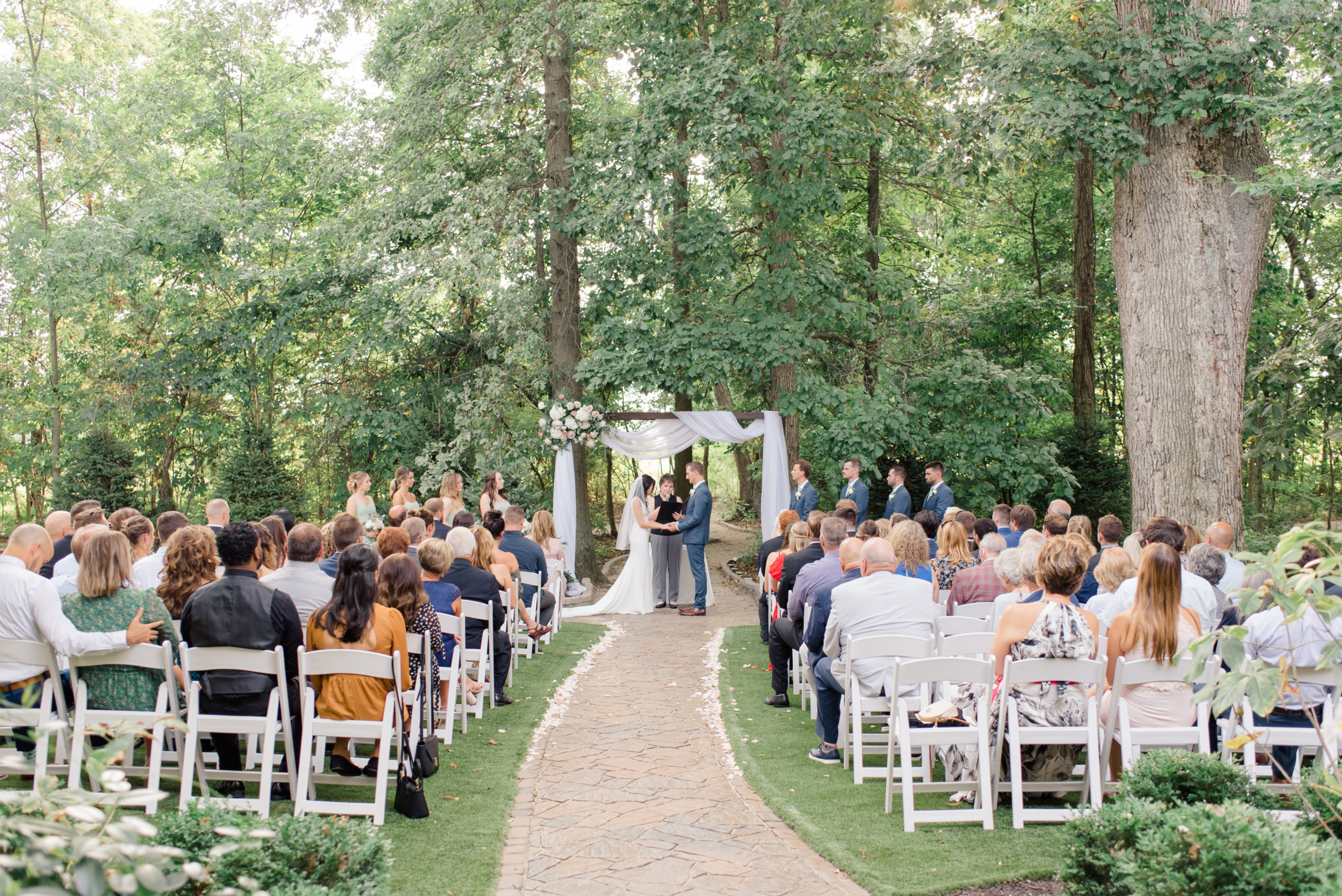 Outdoor ceremony at Brookshire taken by Ashleigh Grzybowski an Ohio wedding photographer