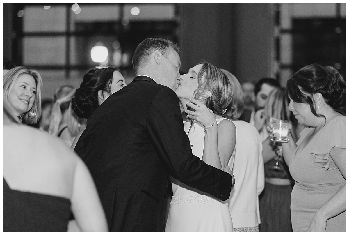 Bride and groom on dance floor at The Fives in Columbus Ohio taken by Ohio Wedding Photographer