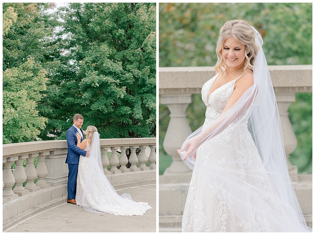 Groom and Bride at Genoa Park in Columbus, Ohio taken by Ashleigh Grzybowski an Ohio Wedding Photographer