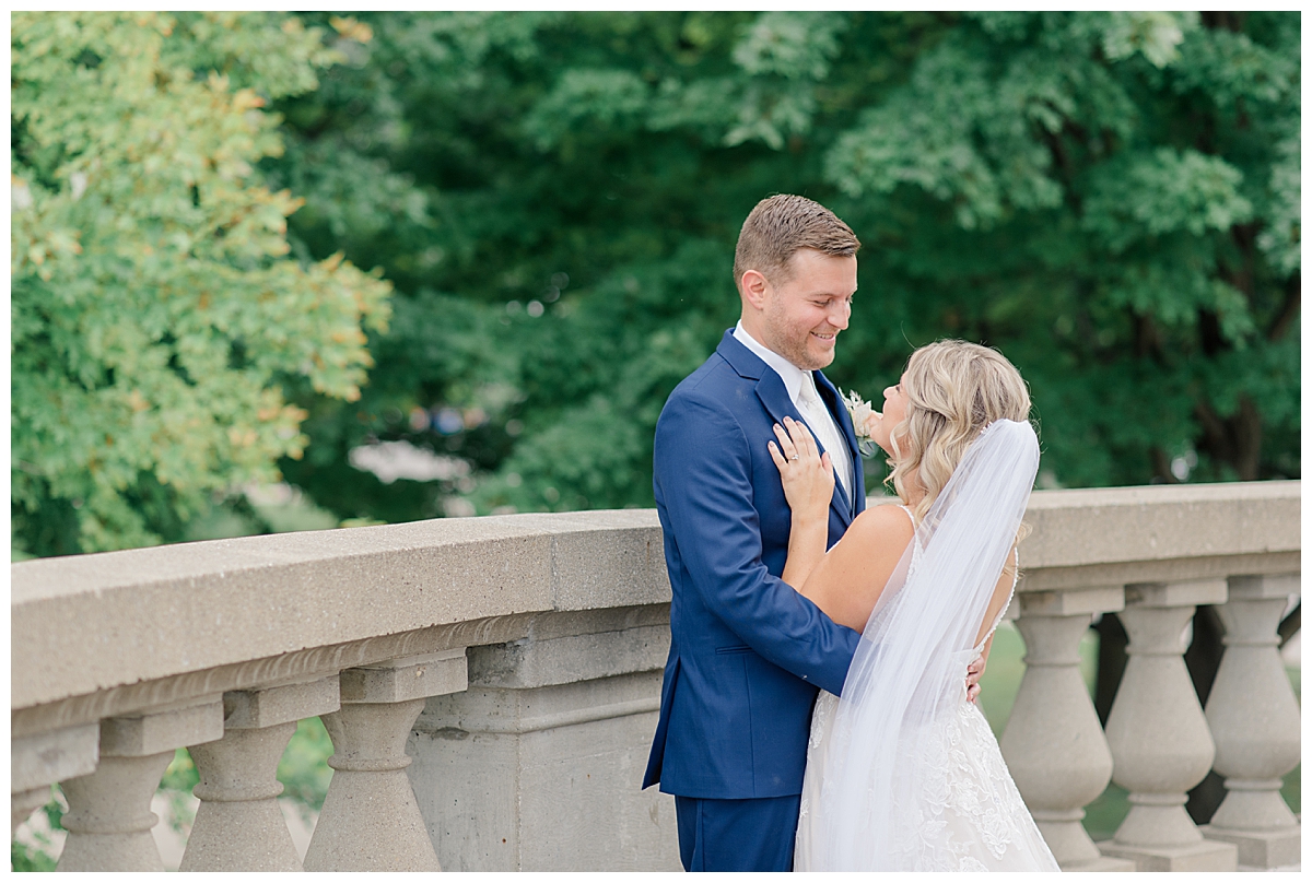 Groom and Bride at Genoa Park in Columbus, Ohio taken by Ashleigh Grzybowski an Ohio Wedding Photographer