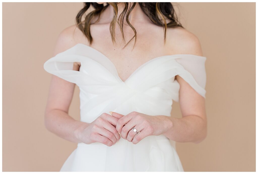 Wedding gown with statement bow from Harper + Ivory in Cleveland, Ohio photographed by Ashleigh Grzybowski a Midwest Wedding Photographer