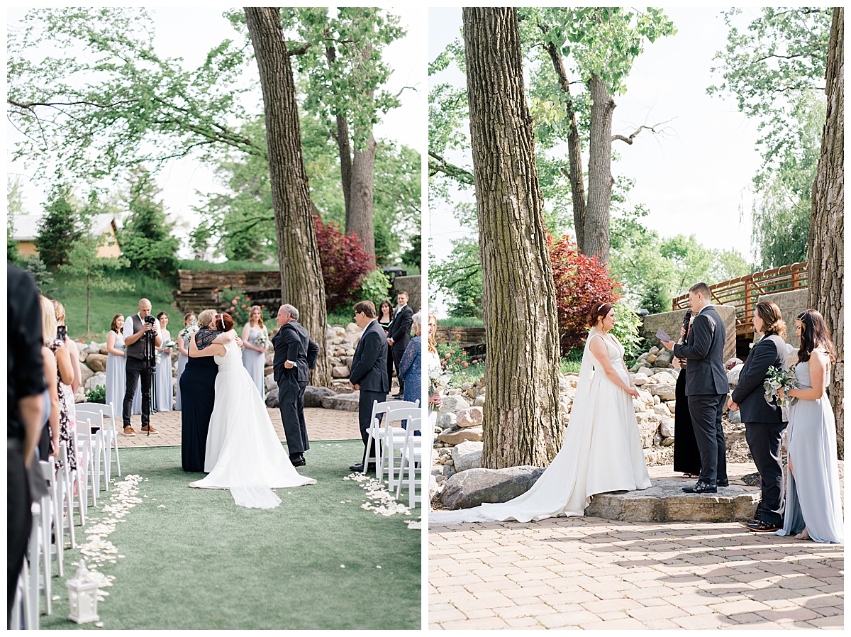 Outdoor wedding ceremony in Columbus, Ohio